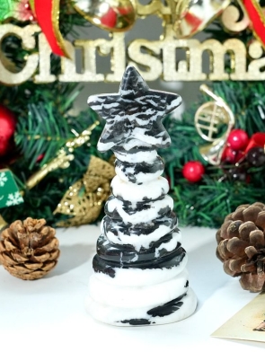 Black And White Zebra Jasper Christmas Tree01